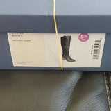 NWT Universal Thread Davina Heeled Faux Leather Riding Boot Black