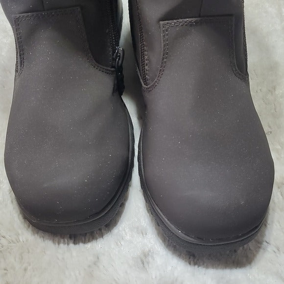 NWT Totes Vintage Brown Waterproof Double Zip Calf Heights Boots Size 8M