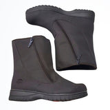 NWT Totes Vintage Brown Waterproof Double Zip Calf Heights Boots Size 8M