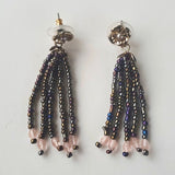 Vintage Boutique Gold Tone and Irredescent Dangle Beads