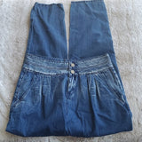 Blank NYC The Balloon Bo Legged Acid Washed High Rise Mom Blue Jeans Size 26