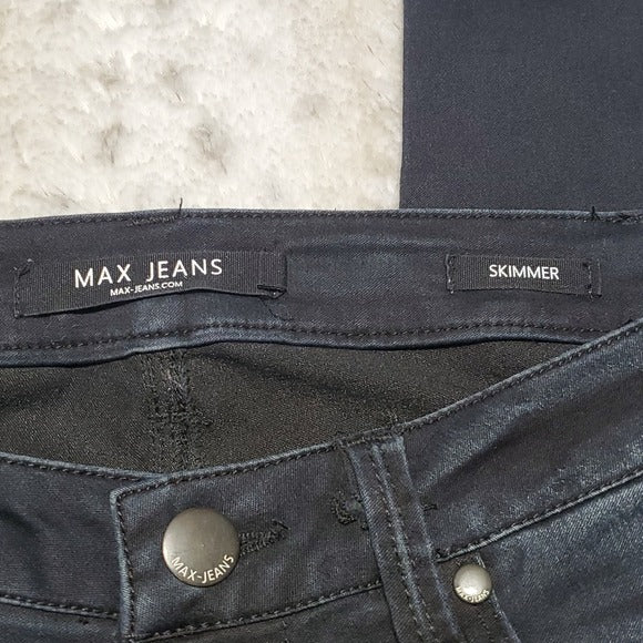 Max Jeans Very Dark Wash Mid Rise Skinny Skimmer Jeans Size 28