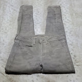 American Eagle Grey Camoflague Next Level Stretch Hi Rise Jegging Jean Size 2