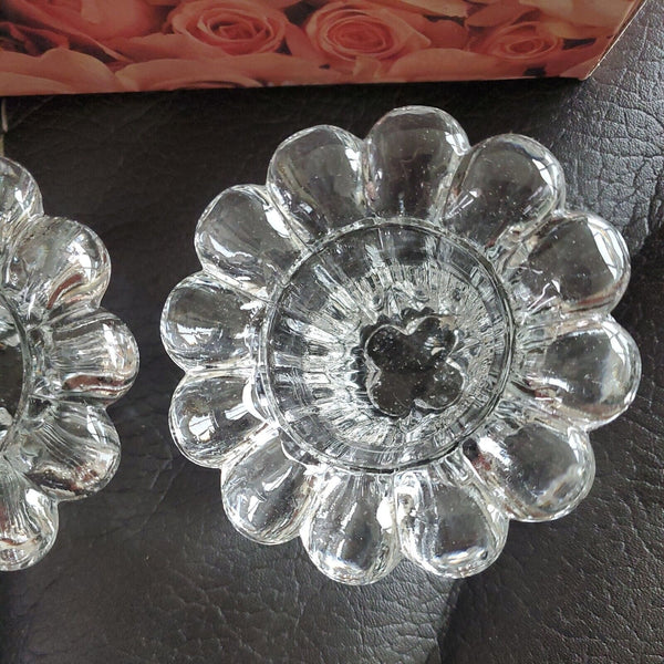 Glass Crystal Candleholder Set for Taper Candles by Collectors Crystal Galleries