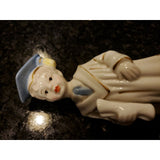 Vintage 1950's Bisque Boy in Graduation Gown with Diploma K's Collection 8 Inch