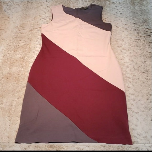 Banana Republic Pink and Gray Bodycon Dress Size 2