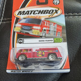 Matchbox 2002 Carded #75 Water Pumper Fire Truck 1/64 Diecast Mint on Card 2002