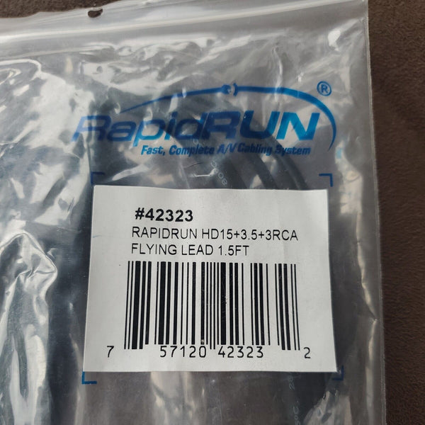 RapidRun C2G 42323 RR HD15+3.5+3RCA Flying Lead 1.5FT New In Package