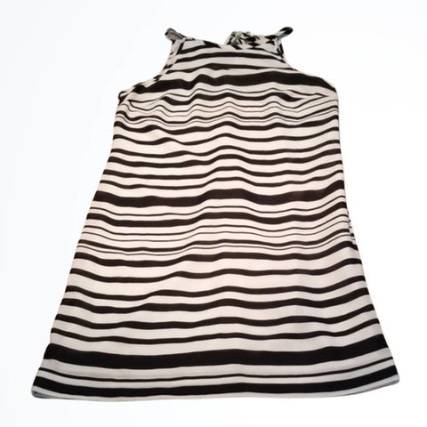 Banana Republic Black and White Striped Lined Sheath Dress Size 6