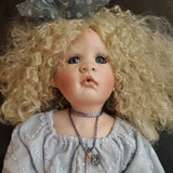 Master Piece Gallery 22” Tori Linda VALENTINO MICHEL PORCELAIN DOLL Blue Wings