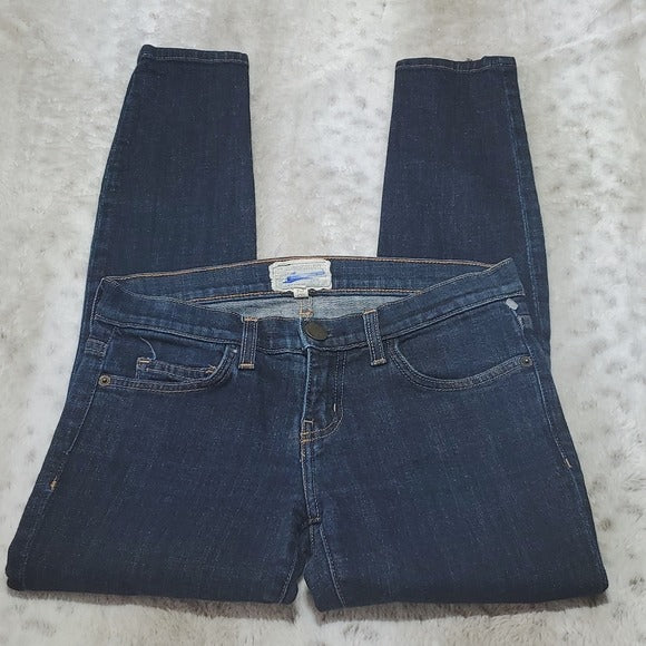 Current Elliot Darker Wash Low Rise Crop Skinny Stiletto Atlantic Jeans Size 26