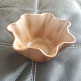 Frankoma F33 Fluted Scalloped Bowl Varigated Brown With Circular Base 7x7x4