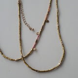 NWT Universal Thread Long Gold and Accent Beaded Ajustable Necklace