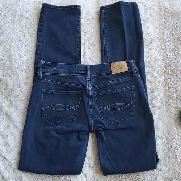 Abercrombie & Fitch Dark Blue Perfect Stretch  Erin Fit Skinny Jeans Size 00R