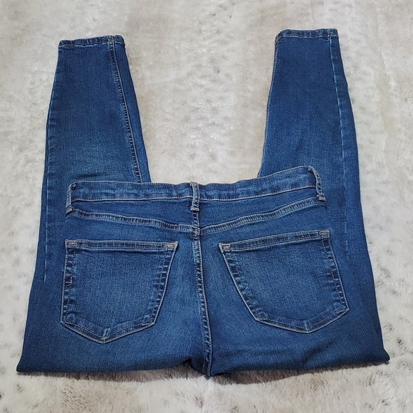 TopShop High Rise Skinny Ankle Blue Jeans Size 28