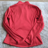 The North Face Red Orange Full Zip Fitted Active Sweatshirt Size M