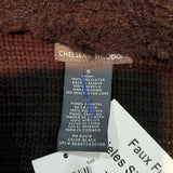 NWT Chelsea & Theodore Faux Fur Open Cardigan Size S