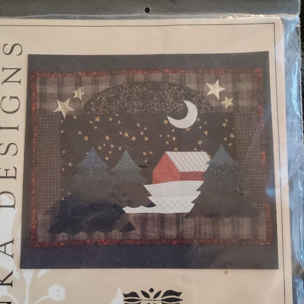 Vintage Katrinka Designs Snow Scene Quilt Pattern 12 x 16 In Brunswick Maine