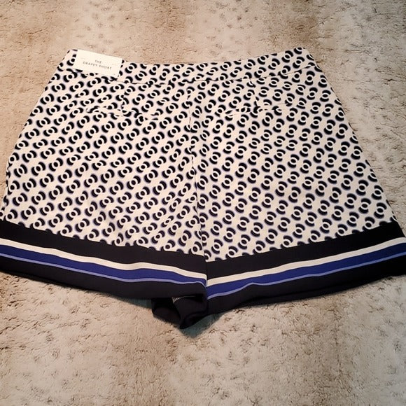 NWT Ann Taylor The Drapey Short Geometric Pattern Size 10