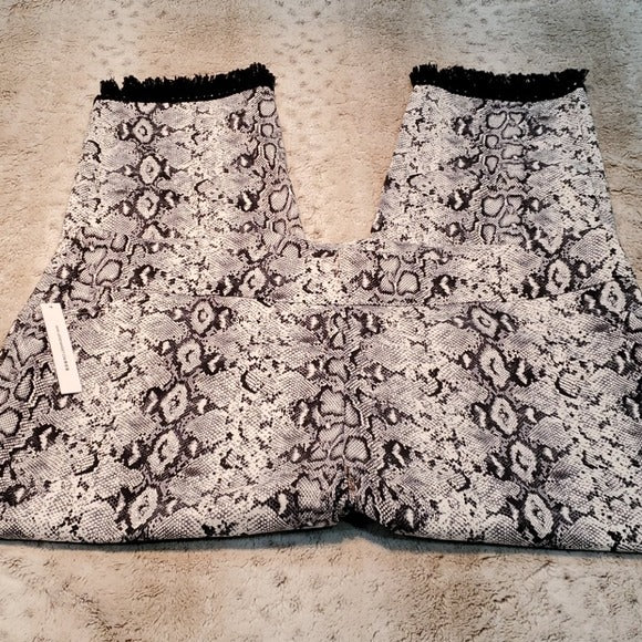 NWT Joe Benbasset Snake Print Pants W Fringe Size 22