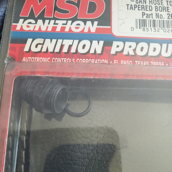 NWT MSD Ignition Part No 2622 8AN Hose To Port Tapered Bore Fitting