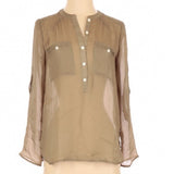 NWT LOFT Relaxed See Through Convertible Blouse Size S