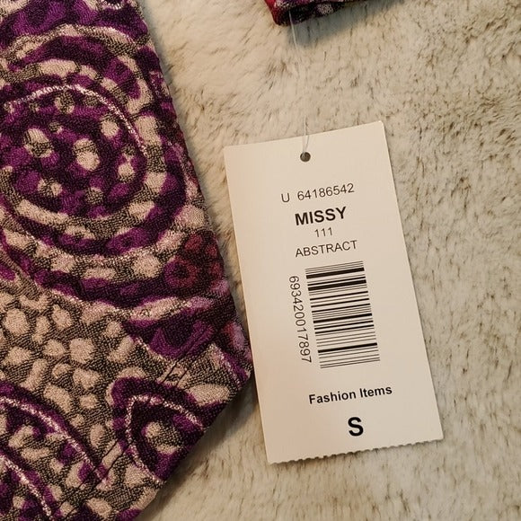 NWT Alia USA Purple Layered Top and Cardigan Set