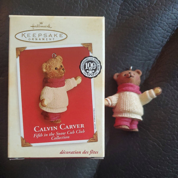 Hallmark Keepsake Ornament 2002 Calvin Carver Snow Cub Club 5th In Series of 5