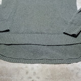 Madewell Grey Tinted Green Slouchy Wide Neck Sweater Scooped Bottom Size S