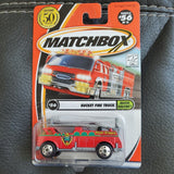 Matchbox 2001 Bucket Fire Truck #56 Rescue Rookies Red Water Dragons 95248 NEW