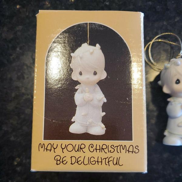 Enesco Precious Moments May Your Christmas Be Delightful Ornament 1985 15849