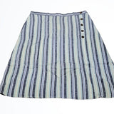 NWT Christopher & Banks Long Striped Linen Blend Midi Skirt Size XL