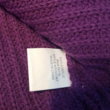 NWT NY Collection Riveted Light Cable Knit Sweater Purple