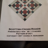 Vintage Creative Quilt Compositions Scottish Cross Roads Quilt Pattern 38 In