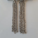 Boutique Paparazzi Silver Tone 3 Strand Small Link Dangle Earrings