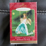 Angel of Joy Barbie NEW Hallmark 2000 Ornament SWING Teal White Dress WINGS