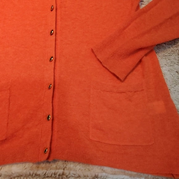 Banana Republic Italian Yarn Orange Cardigan Size M