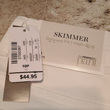 NWT Christopher & Banks White Skimmer Relaxed Fit Pant