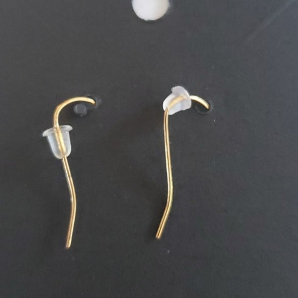 Boutique Vintage Gold and Neon Yellow Dangle Earrings