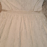 Alrar'd State White Cream Crochet Eyelet Dress Size M