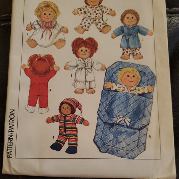 Clothes Doll Wardrobe Clothing Simplicity 6968 Craft Sewing Pattern UC Cabbage