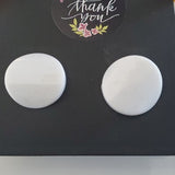 Boutique Vintage Retro 2 Pair Earring Set Gold Hoops and White Buttons