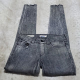 Silence + Noise Dark Grey Distressed High Rise Skinny Twig Jeans Size 25