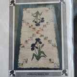 Iris Table Runner Stitchin' Sisters ~ Finished Size 18" x 38" New Vintage 2000