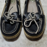 Sperry Top Sider Black and Grey Leather Loafer Size 7.5