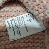 American Eagle Pink White Slouchy Chunky Knit Wide Sweater Size XS