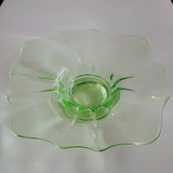 Green Depression Wavy Edge Candy Dish Bowl 7.5 x 7.5 Inches Square Type