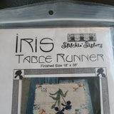 Iris Table Runner Stitchin' Sisters ~ Finished Size 18" x 38" New Vintage 2000