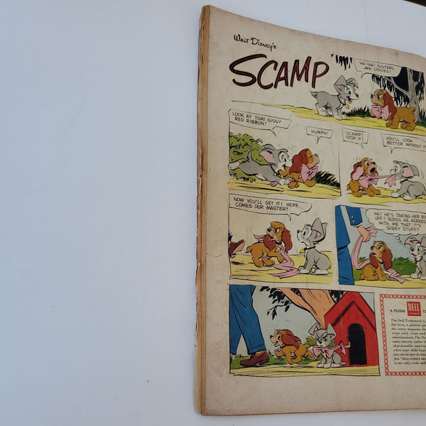 Walt Disney's Scamp #6 Comic Dell Comics 1958 Lady And The Tramp Puppy Bongo