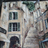 MWW Cafe de la Place French City Landscape Decor Woven Wall Tapestry 50x70 NWT